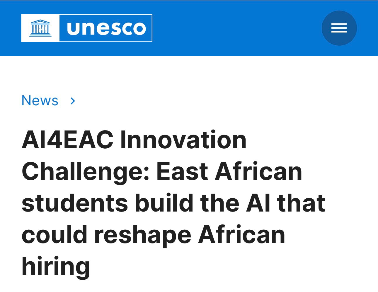 AI4EAC Innovation Challenge